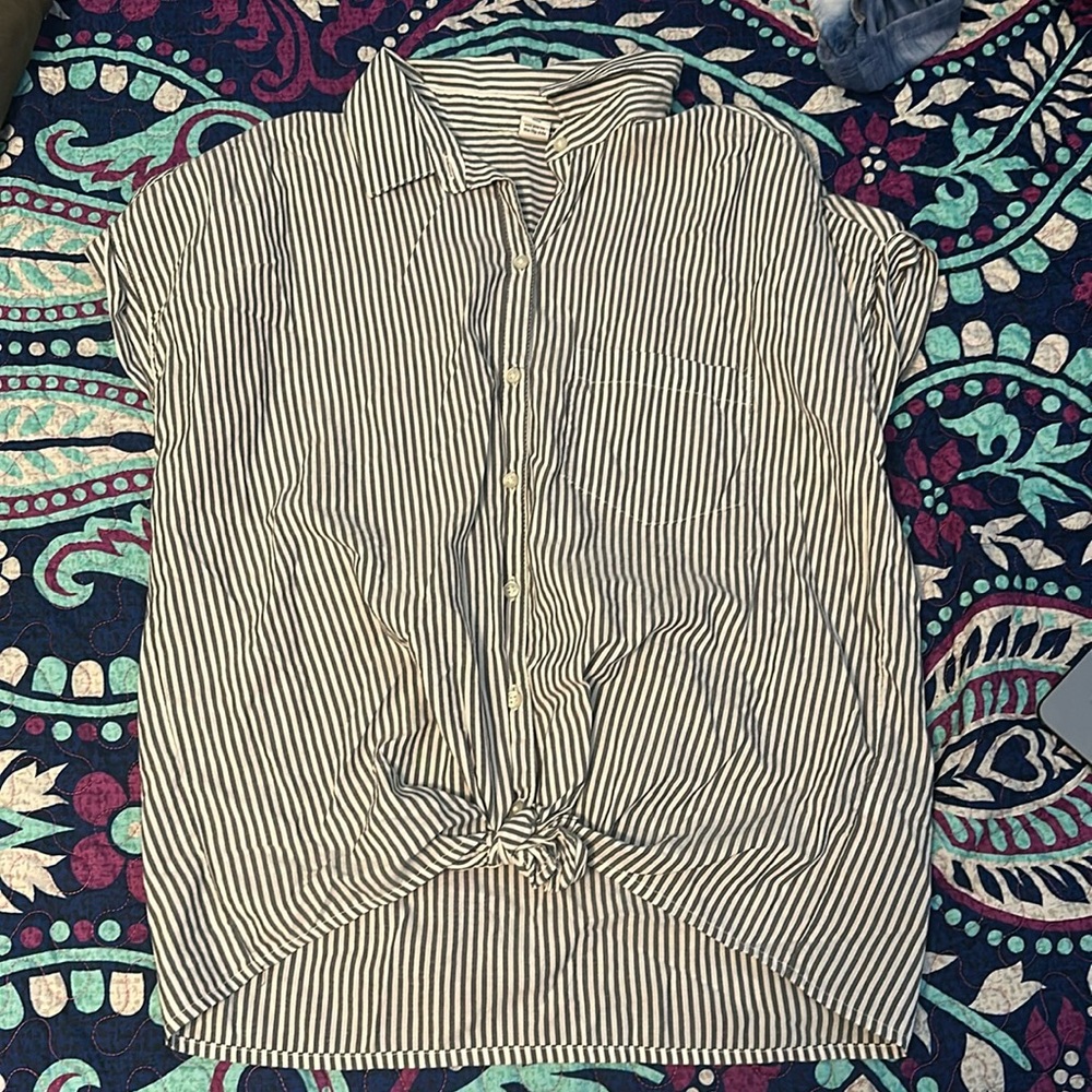 Old Nsvy Striped Women’s Button up Shit With Pocket